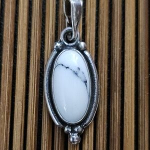 925 Silver White Buffalo Pendant